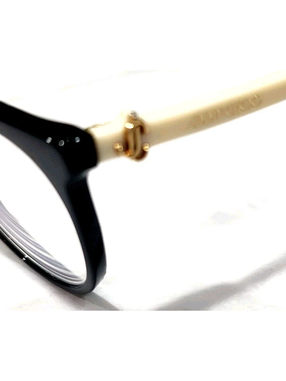 Jimmy Choo JC309 Black White Cat Eyes Eyeglasses 53-16 145 Italy